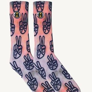 COPY - Cross Colours Peace Sign TieDye Socks One Size